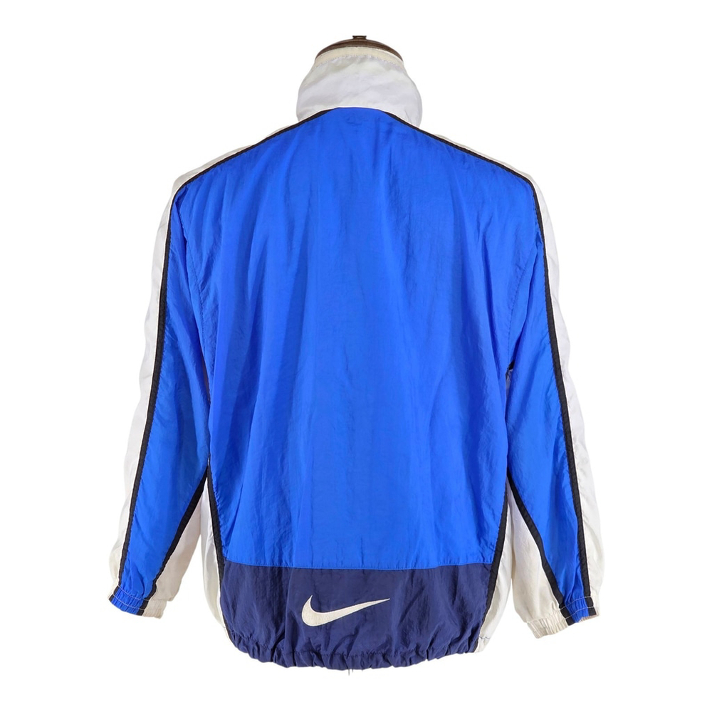 90s Nike Colorblock Windbreaker Youth L Red White Blue Track Jacket Vintage - Picture 2 of 12